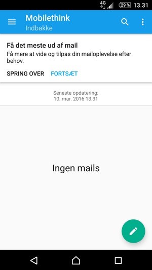 Din konto er klar til brug