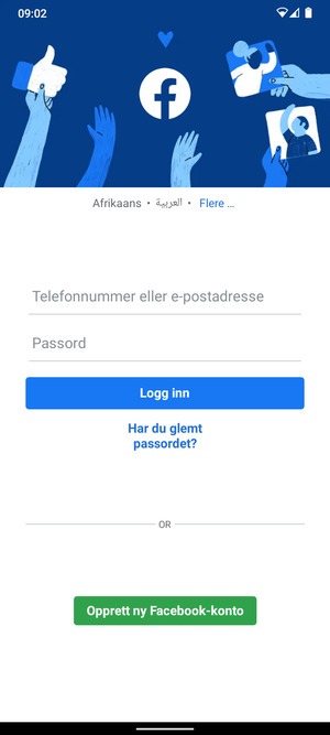 Applikasjonen er klar til bruk