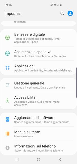 Scorri e seleziona Aggiornamenti software