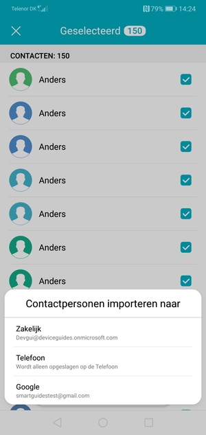 Selecteer uw Google-account