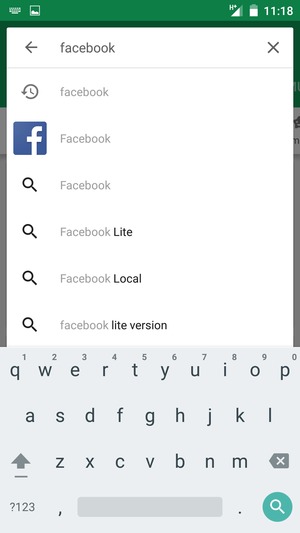 Inserisci il nome dell'app e seleziona Cerca