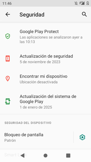 El teléfono ha sido asegurado con un bloqueo de pantalla