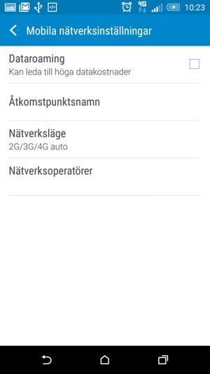 Välj Nätverksläge