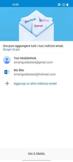 Seleziona VAI A GMAIL