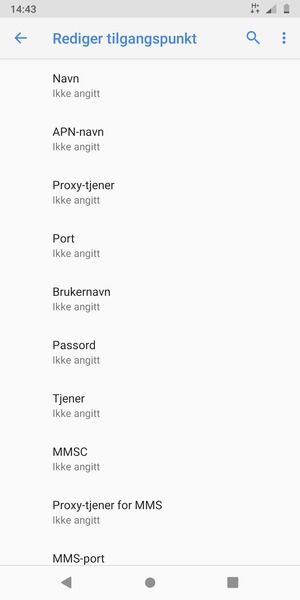 Skriv inn internett-informasjon