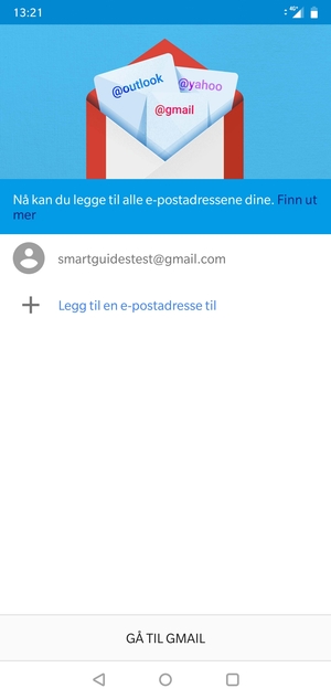 Velg GÅ TIL GMAIL