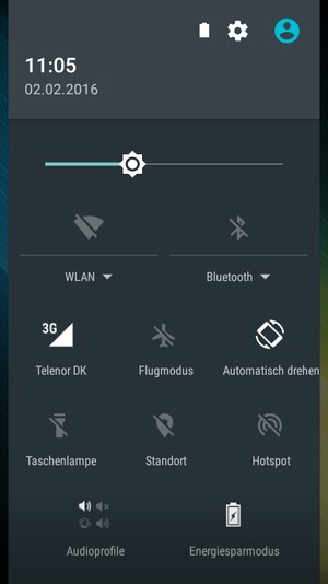 Stellen Sie die Helligkeit auf das erforderliche Niveau