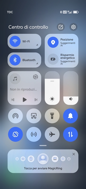 Scorri nuovamente verso il basso il menu in alto