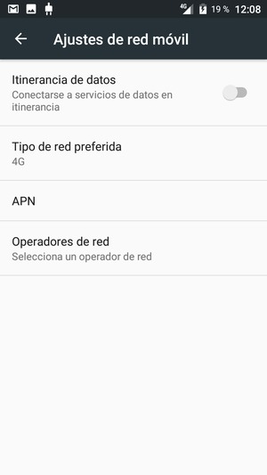 Para cambiar la red en caso de problemas de conectividad, seleccione Operadores de red