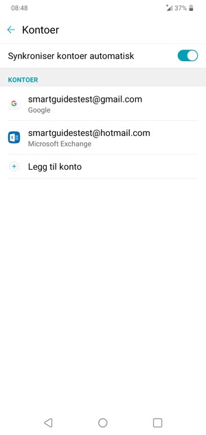 Velg din Google-konto