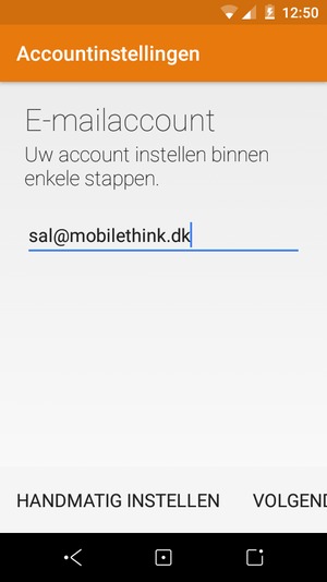 Voer uw e-mailadres in en selecteer VOLGENDE