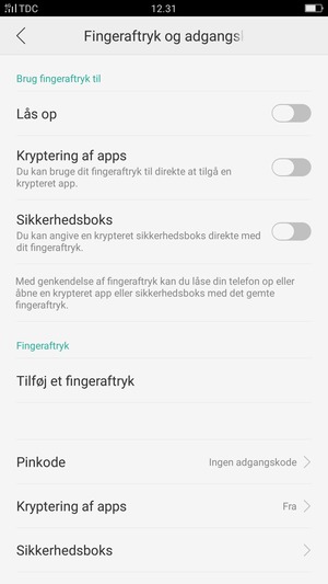Vælg Pinkode