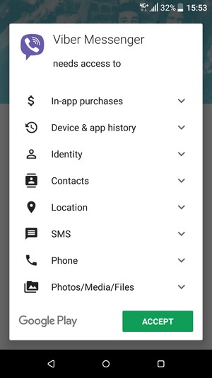 Select ACCEPT