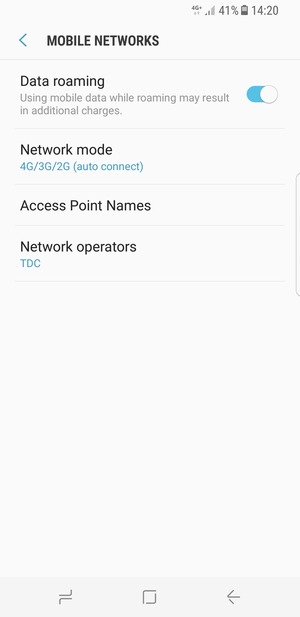 Turn Data roaming on or off