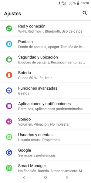 Seleccione Seguridad y ubicación
