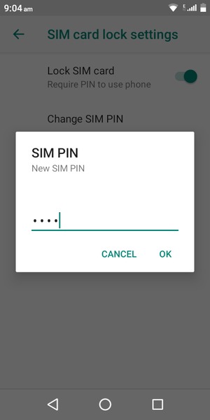 Enter your New SIM PIN and select OK