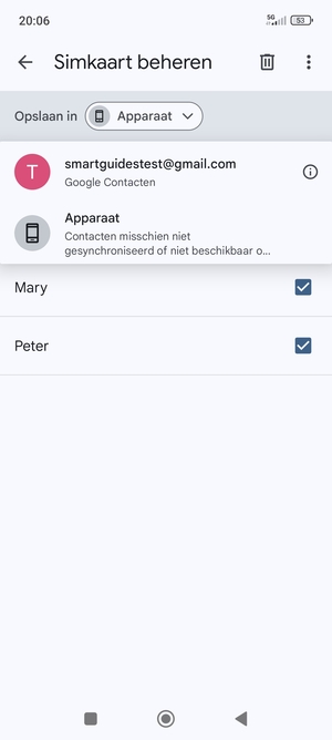 Selecteer uw Google-account