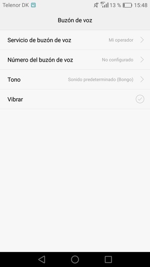 Seleccione Número del buzón de voz