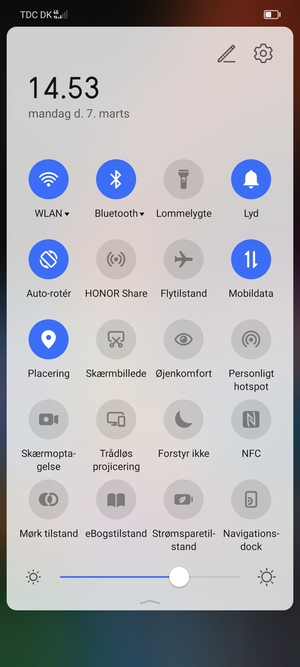 Slå WLAN og Bluetooth fra