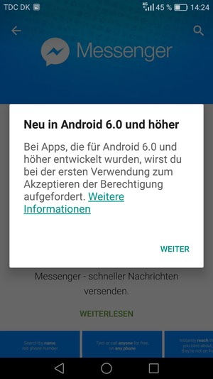 Wählen Sie WEITER