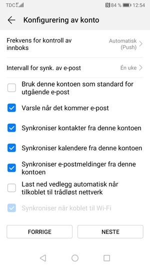 Velg NESTE