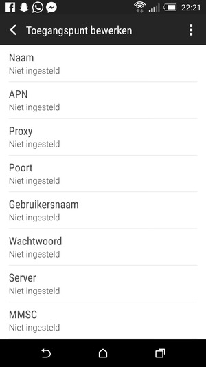 Voer internetgegevens in