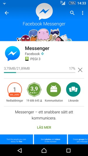 Vänta på att installationsprocessen avslutas