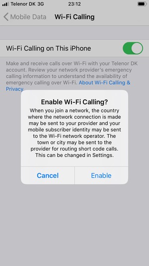 Select Enable