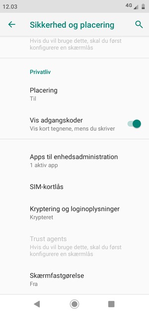 Vælg SIM-kortlås