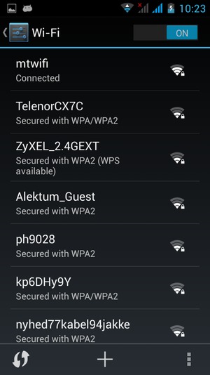 You are now connected to the Wi-Fi network