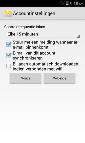 Selecteer Volgende
