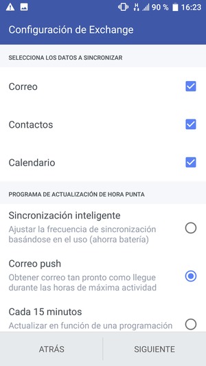 Seleccione SIGUIENTE