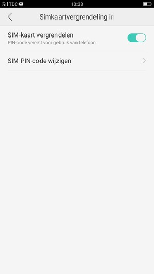 Selecteer SIM PIN-code wijzigen