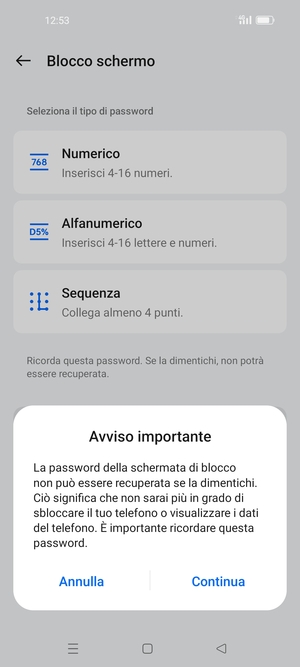 Seleziona Continua