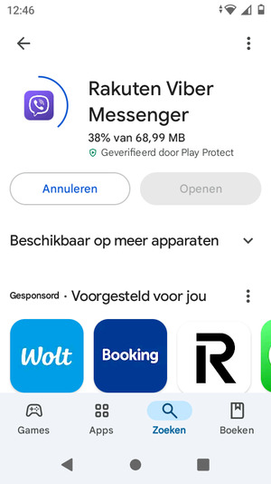 Wacht tot het installatieproces beëindigd is