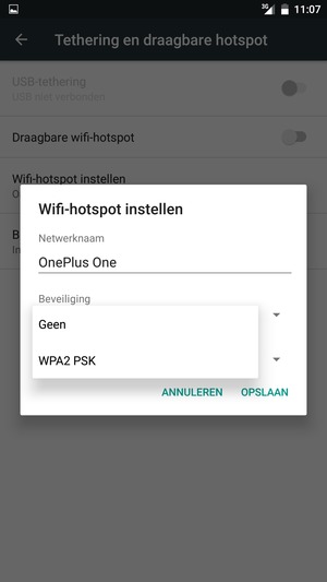 Selecteer WPA2 PSK