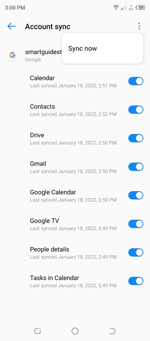 Select Sync now