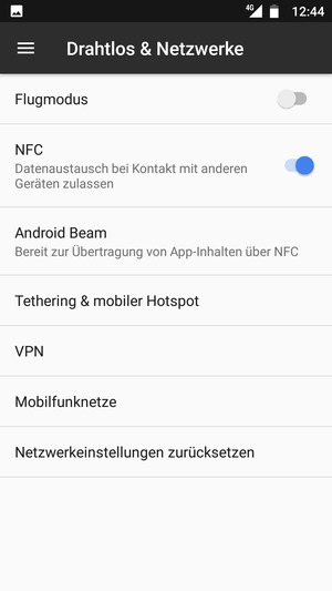 Wählen Sie Tethering & mobiler Hotspot