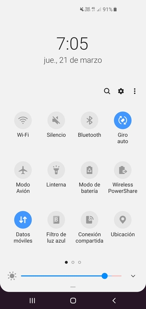Seleccione Silencio para volver al modo de sonido