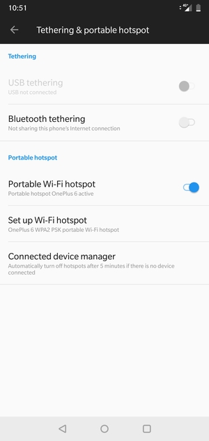 Your phone is now set up for use as a modem