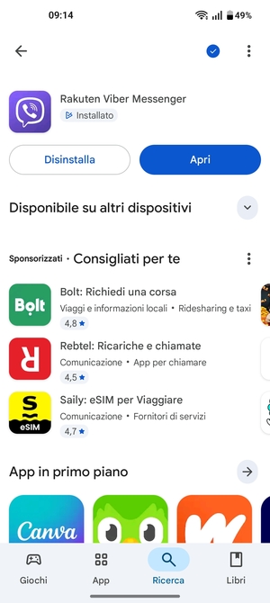 Seleziona Apri