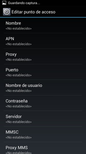 Introduzca la información de Internet