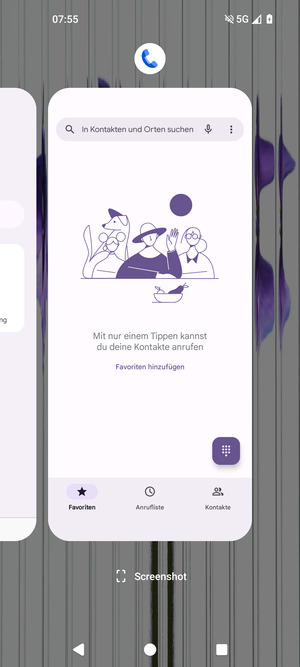Apps nach oben streifen, um sie zu schliessen