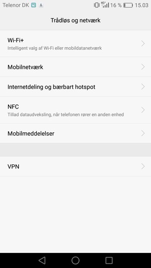 Vælg Mobilnetværk