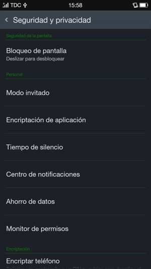 Seleccione Bloqueo de pantalla