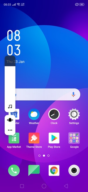Continue to press to take the volume down to the required level