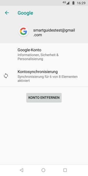 Wählen Sie Kontosynchronisierung