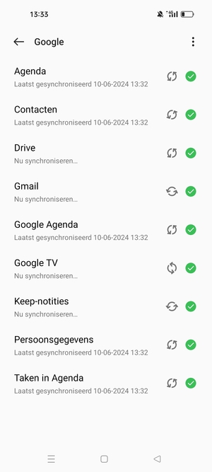 Uw gegevens worden gesynchroniseerd