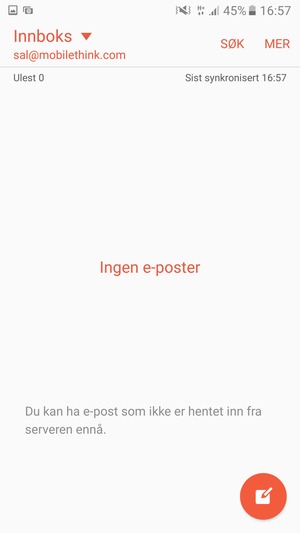 Kontoen er klar til bruk