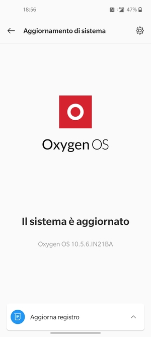 Se il tuo telefono è aggiornato, vedrai la seguente schermata